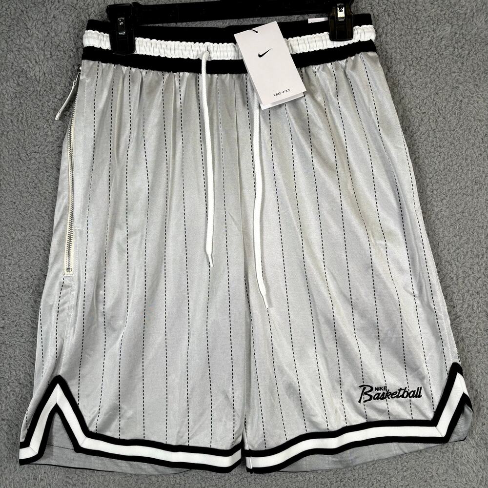 Nike Shorts Men Small Gray Dri-Fit DNA Basketball Pinstripe Sports DA5709-100